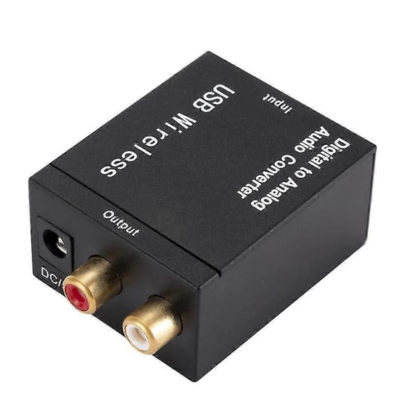 Digital till Analog Ljudomvandlare Stöd Bluetooth Optisk Fiber Koaxial Till Rca R/l Ljuddekoder