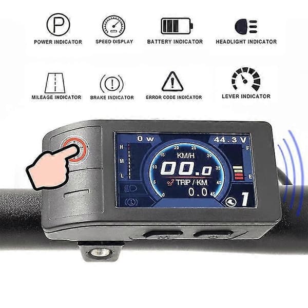 500c Ebike Display Til 8fun Bbs01 Bbs02 Mid Motor Hub Motor Kit Dele Elektrisk Cykel Speedometer Con
