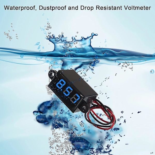 4 stk. Mini Digital Voltmeter 0.28 Tommer 2 Ledninger 3.0v-30v Digital Voltmeter D