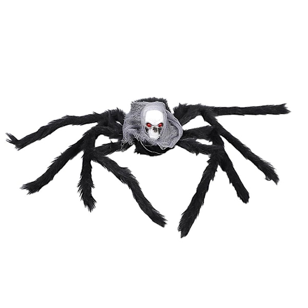 Halloween-juhlatarvikkeet Kallo Hämähäkki Pelottava Karvainen Hämähäkki Ikkunalle Seinälle Piha Juhlat Kummitustalo Kodin Koristelu Grey