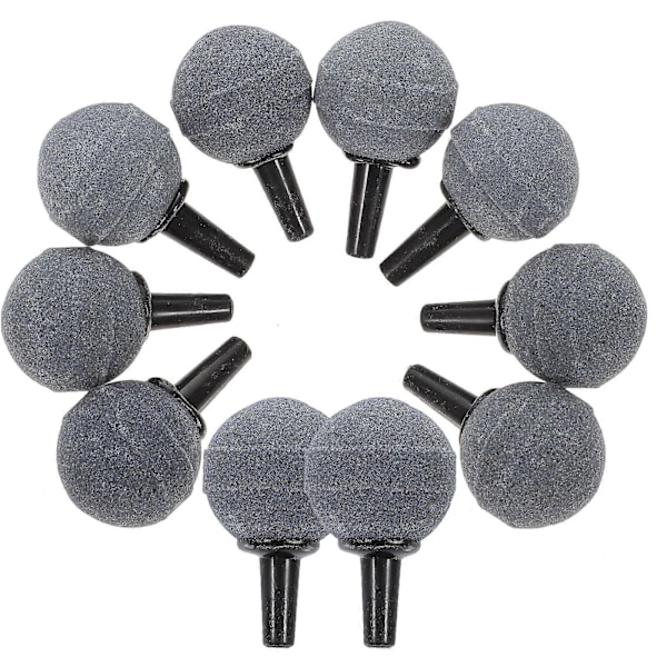 10 pakker kugleformet luftsten mineral boble diffuser luftsten diffuser til akvarium fisketank pumpe hydroponics (20 mm x 20 mm)