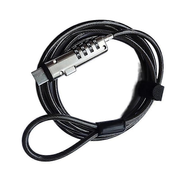 2st USB Laptop Kombinationslås USB 4-siffrigt Kombinationslås För PC La