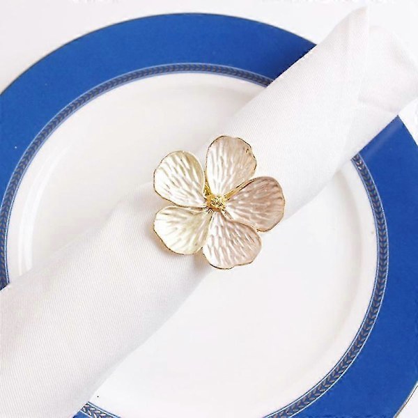 10 stk./lot Bryllup Simpel Blomme Blomst Serviet 5 Kronblade Lykke Blomst Serviet Papir Serviet Ring Serviet Pa