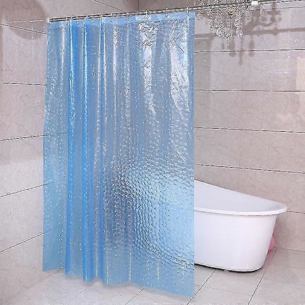 Vedenpitävä 3D-suihkuverho 12 koukulla, läpinäkyvä kylpyverho kodin sisustukseen, kylpyhuonetarvikkeet 180x180cm 180x200cm