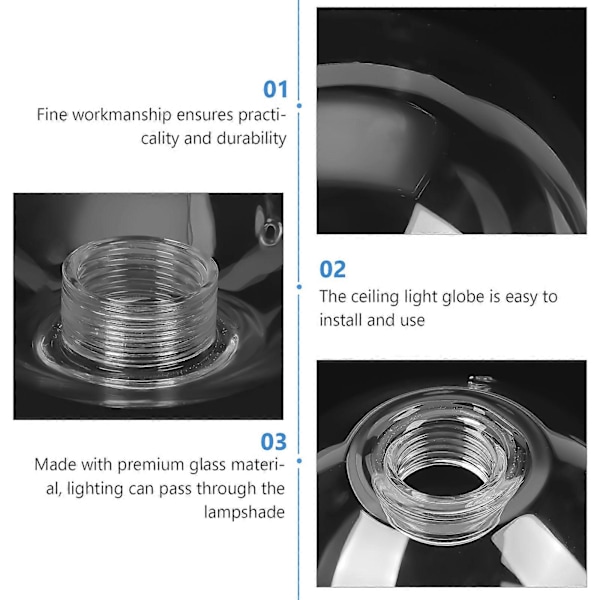 Glas Lampeskærm 100mm Globe Lysdæksel G9 Base Moderne Lampeskærm Tilbehør
