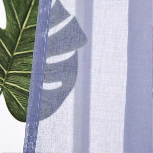 2 Paneler Skira Ombre Gardiner 132 x 213 cm Gradientgardiner Halvskira Voilegardiner Stångficka B
