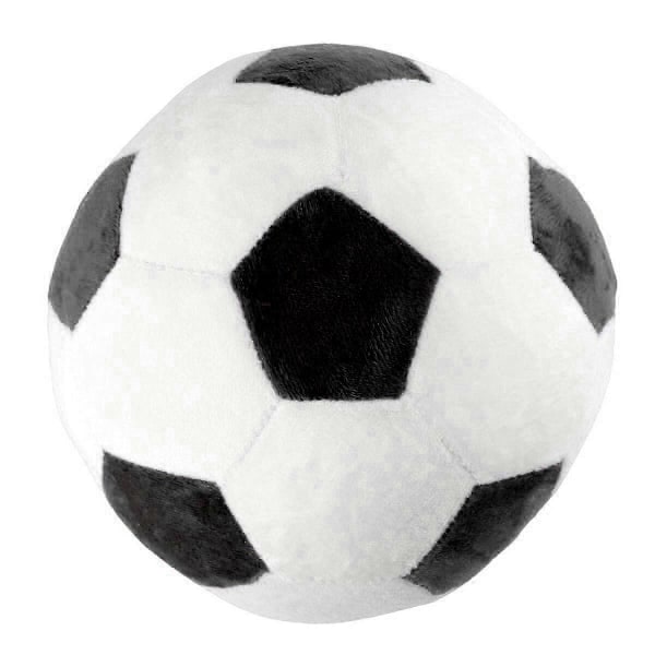 Multifunktionelt Fodbold Legetøj Fodbold Udstoppede Dyr Plys Fodbold Legetøj Fodboldformet Pyntepude Sort