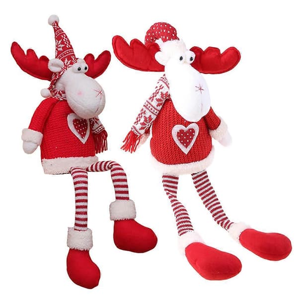 Juldockor Infällbar Snögubbe Älg Jultomte Leksak för Hem Semester Dekor 1