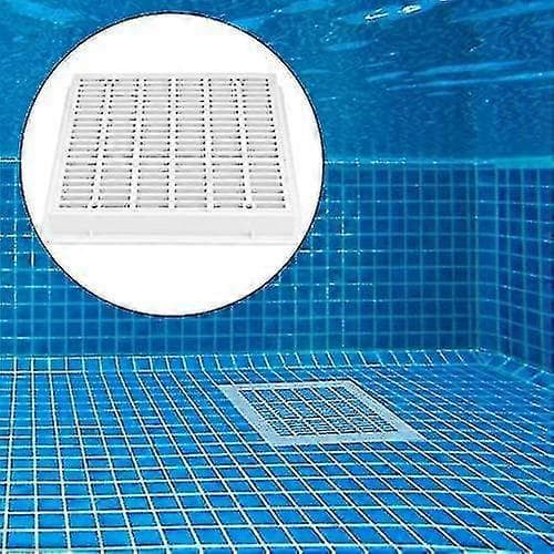 9-tommer Bunddræn Dækplade til Swimmingpool, Firkantet Form