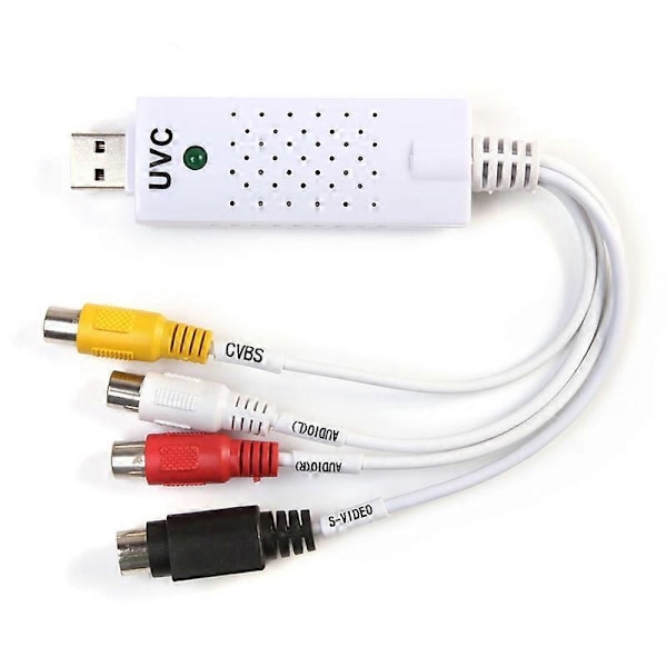 USB 2.0 Video TV-tuner Ljudinspelningskort Konverter Adapter för Win 7 8 10 Mac