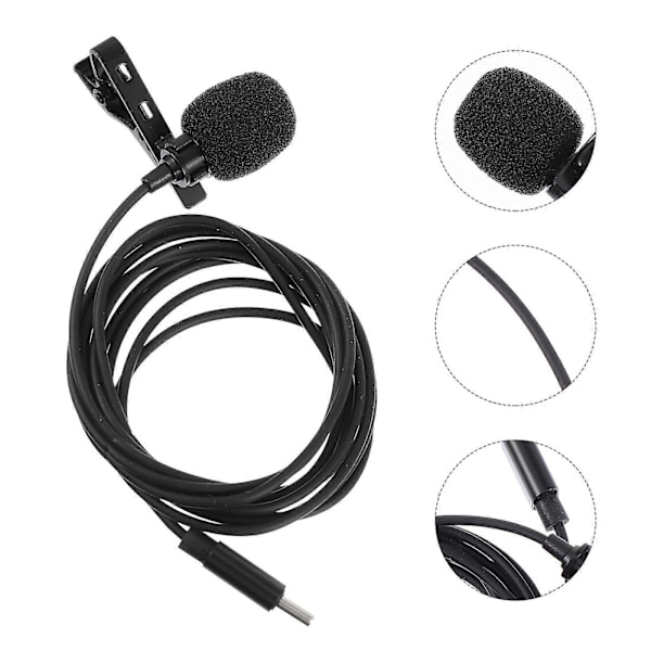 USB-C Lavalier -mikrofoni Rintamikrofoni Puhelinmikrofoni Äänitysmikrofoni