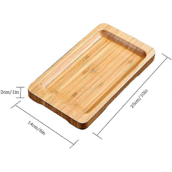 Bambubricka Bambu Serveringsbricka Träbricka Rektangulär Fat Blomsterpresent