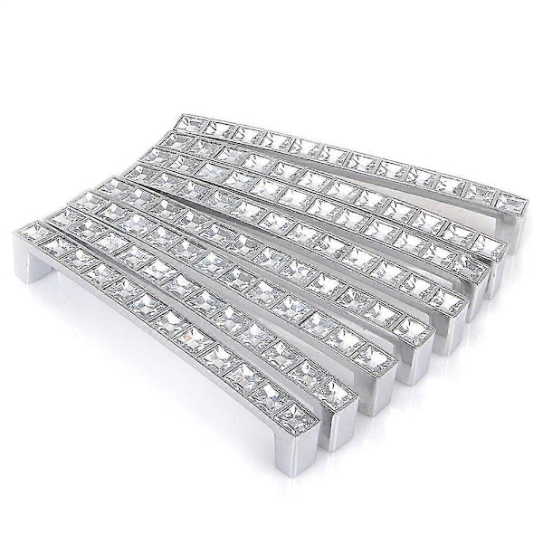 Pakke med 8 Rhinest Møbel Dør Garderobe Brett Skap Er Trekk Knotter