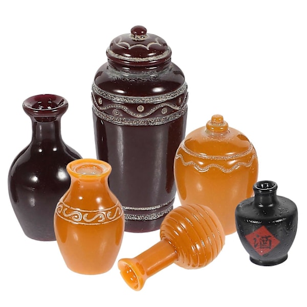 6 kpl Miniatyyri Purkki Pieni Talo DIY Tarvikkeet Mini Sisustus DIY Koriste Nuken Talon Tarvike