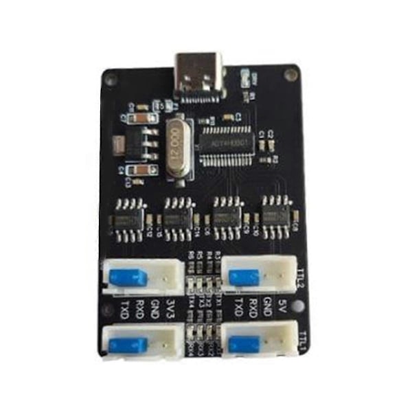 4-kanals USB til TTL Modul Ch340 Hub TTL Type-C Grensesnitt