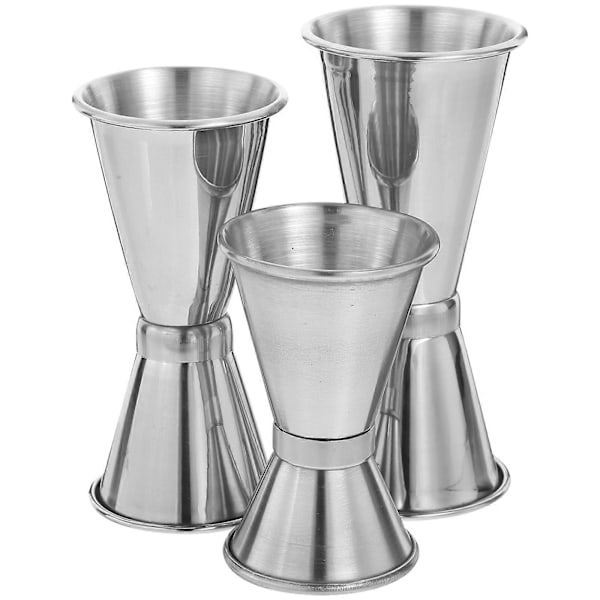 3st Japansk Jigger 304 Rostfritt Stål Jigger Dubbel Cocktailmått Jigger (15/27cc, 22/35cc, 30/40cc)