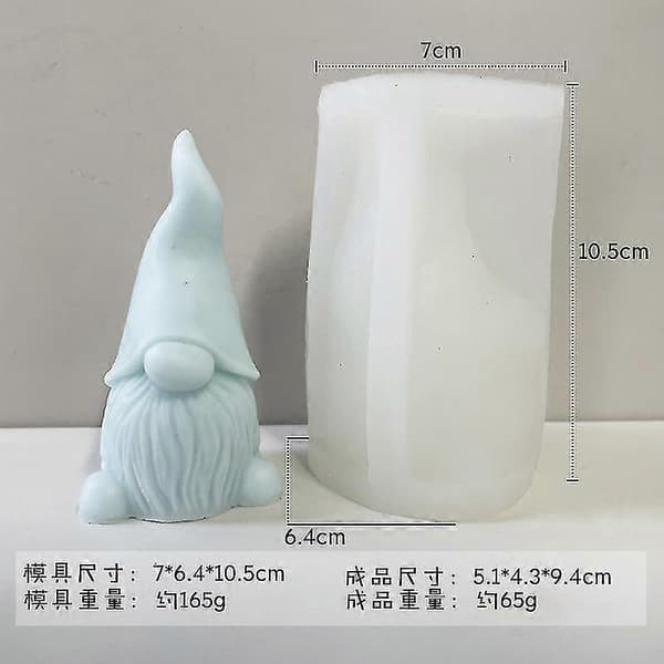 3D Silikone Lysform Julemand Julelys DIY Fremstilling Sæbeform A