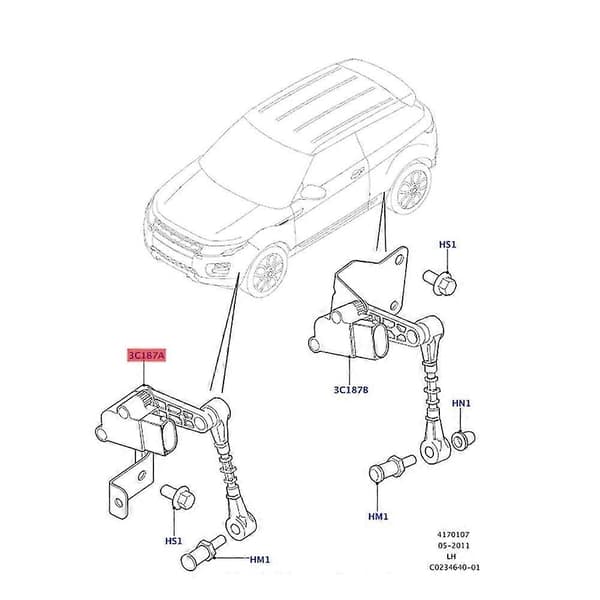 Lr024221 Höjdsensor Fjädring För Evoque L538 Sport 2011-2020 H Sensor