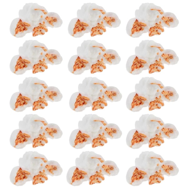 20 stk. Popcorn Charms i Resin DIY Telefoncover Dekoration Ornamenter Smykketilbehør