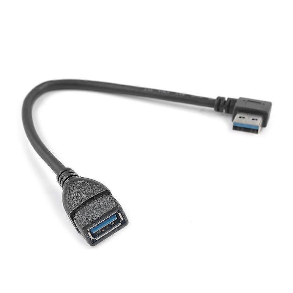 Usb 3.0 Vinkel 90 Graders Förlängningskabel Hane Till Hona Adapter Sladd Data Vänster