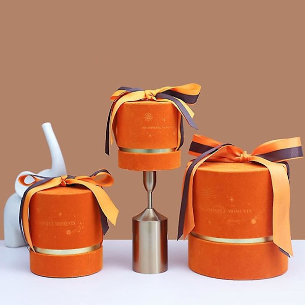 Cylindrisk Presentförpackning Elegant Design Flanell Praktisk Godisförpackning Bröllopsdekoration