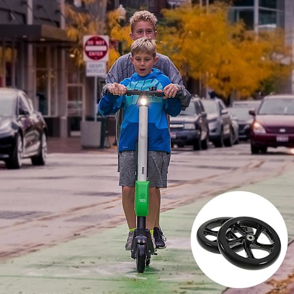 2 st. Stunt Scooter Hjul Hög Elastisk Slitstark PU Lagerhjul