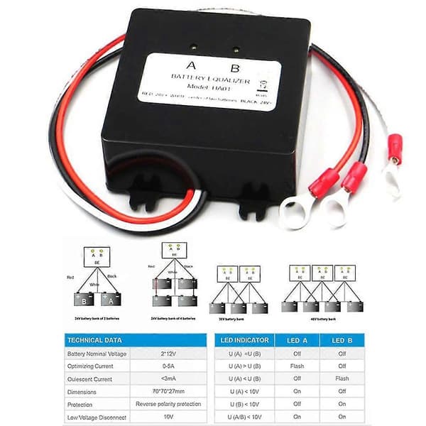 2 stk. Ha01 Solar Volta Equalizer Til 24v - Stabil Solar S