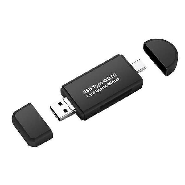 3-i-1 Multifunksjonell Type-C USB 3.0 Micro-USB TF SD OTG Minnekortleser