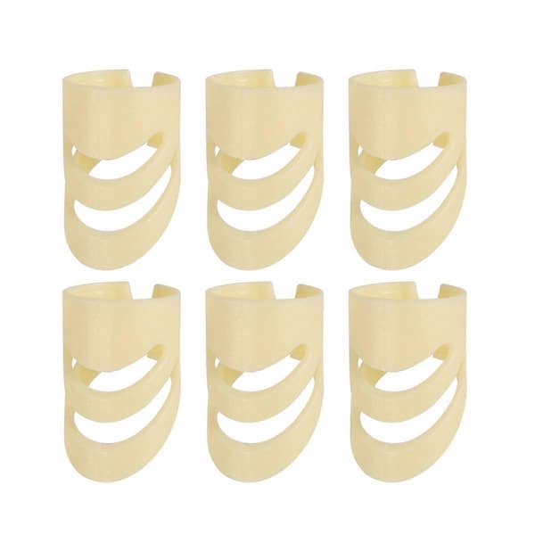 2 Set Gitarr Fingerplektrum DIY Plast Fingertoppsskydd Fingerplektrum för Gitarr Bas Mandolin Ukulele (Storlek M, 3st/Set)
