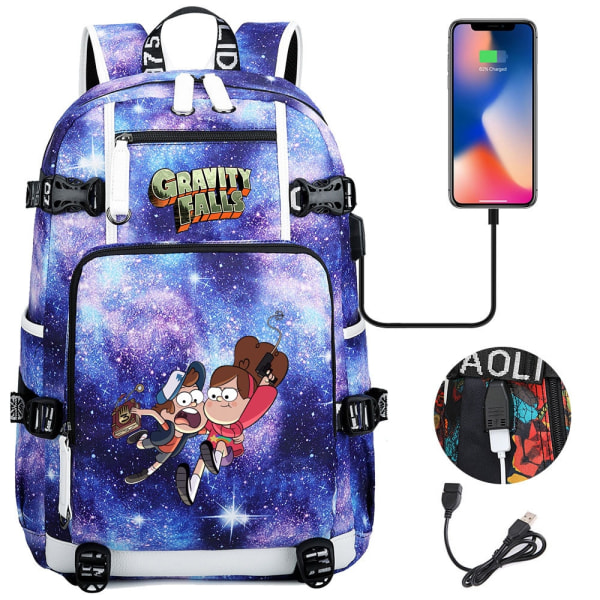 Disney Gravity Falls Ryggsäck Flickor Pojkar Skolväska Stor Kapacitet style 2