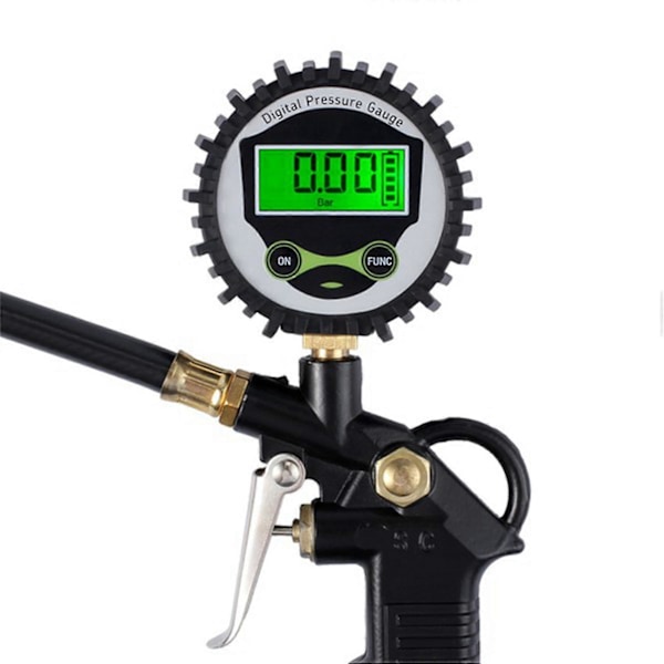 Bil EU Däcktrycksmätare Inflator Display LED Digital Fordonsdäck Testare Manometer