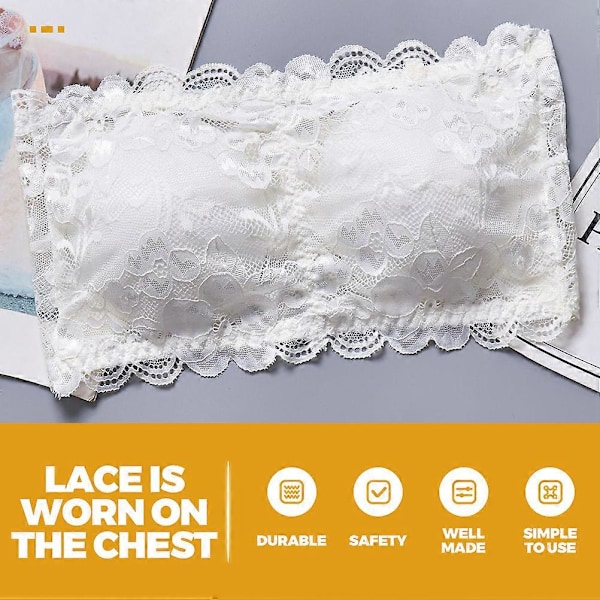 2 stk. Moderigtig Stropløs Bralette Blonde Tube Tops BH til Kvinder og Piger