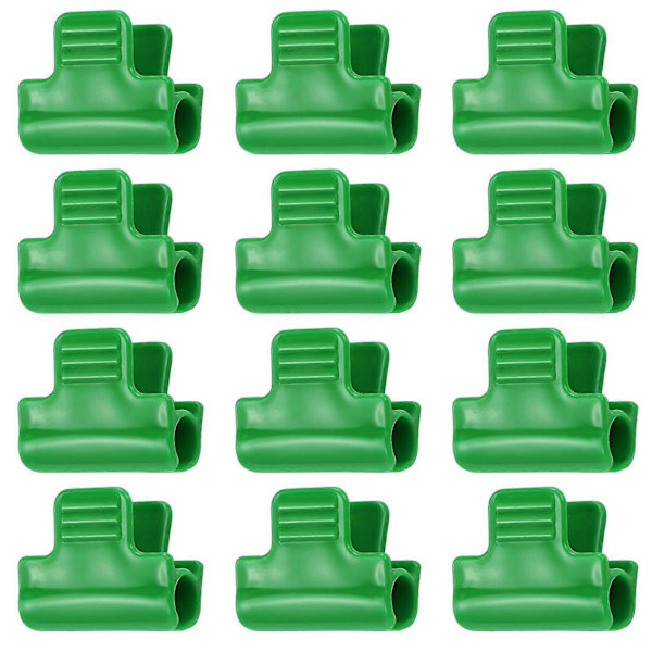 Yardwe 12 st Plast Växthus Snäpp Film Spänne Klämma för Rör Växthus Radskydd Skydd Banner Ram (Grön)