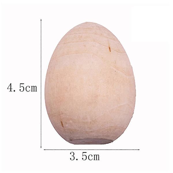 20 stk. Påske DIY Tre Eggpynt Tegne Eggrekvisitter for Barn Graffiti Egg
