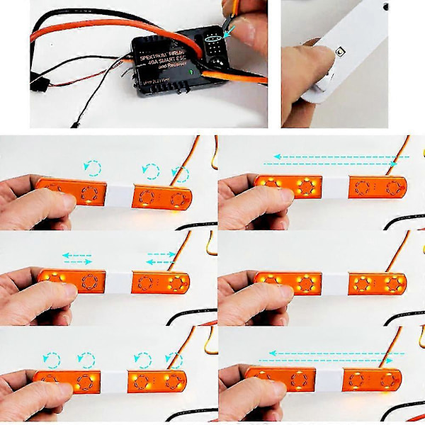 6 Tilaa Rc Poliisin Varoitusvalo Led-valo 1/8 1/10 Axial Scx10 Traxxas Rc Auton Osille, 1