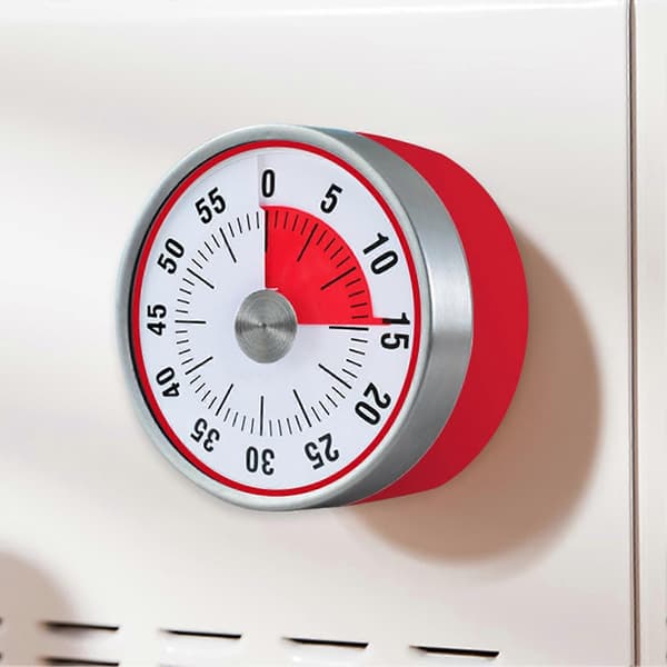 Alarm Timer Stort Urskivedesign Præcis Timing Rustfrit Stål Magnet Madlavningstimer til Hjemmet