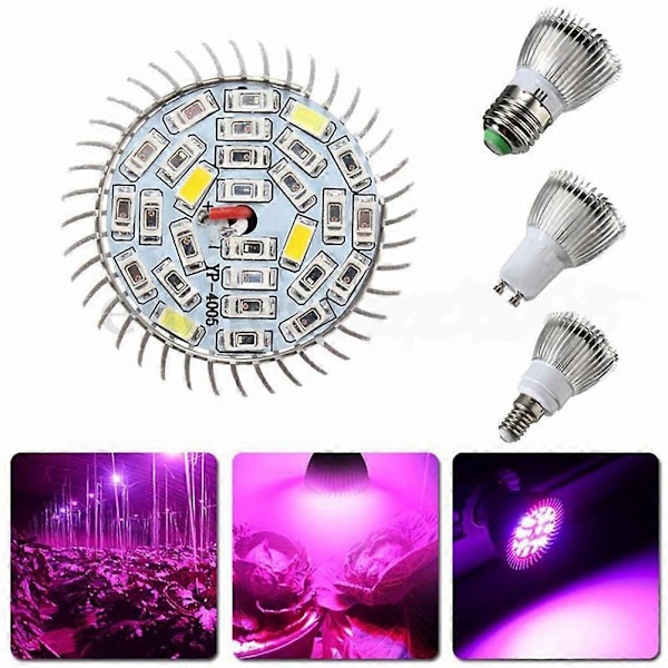 LED Plantelys Fuld Spektrum Flad Spotlight E14 Vækstlys