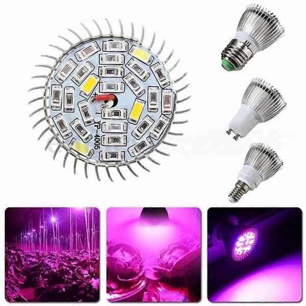 LED Plantelys Fullspektrum Flat Spotlight E14 Vekstlys
