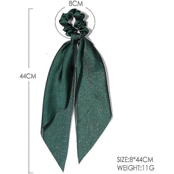 8 stk. Hår Scrunchies med Tørklæde til Acsergery Hårbånd, satin Sløjfe Elastiske Hårbånd, Silke Gave