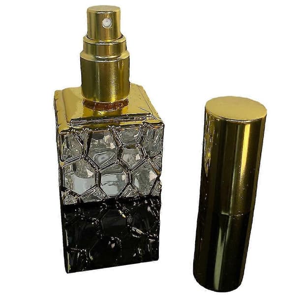 12 st Parfymflaska Glas 10ml Sprayflaskor Guld Prov Tomma Behållare Reseportabel Atomizer