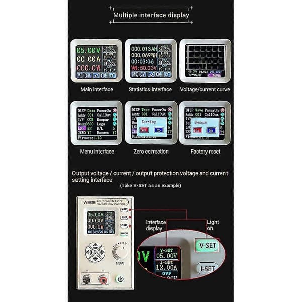 Wz6012 Justerbar Digital Steg-Laddningsmodul Volta Regulator Edi
