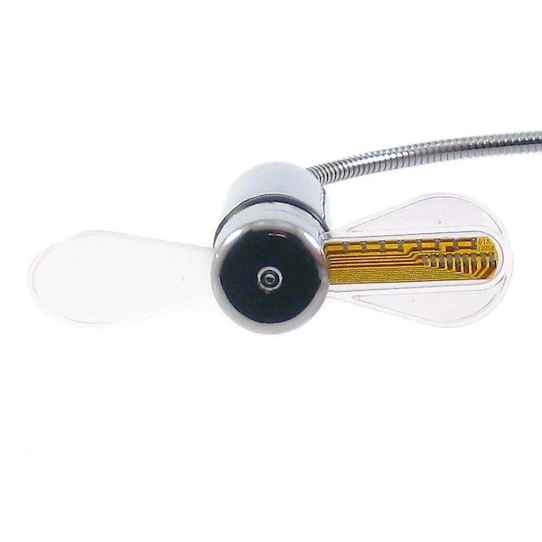 USB-vifte Koble til Phodurable Justerbar Mini Fleksibel Vifte LED-lys USB-port Time Clock Skrivebordsklokke Kul Gadget Tidsvisning