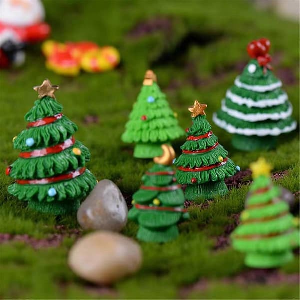 Mini julgransprydnader Trädgårdsarbete dekorativa barnleksaker A