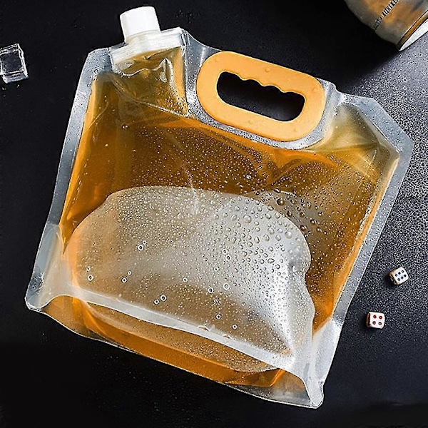 5l Dricksvatten Transparent Vattenpåse Vikbar Utomhus Sport Camping Vandring Matlagning Juice Hink