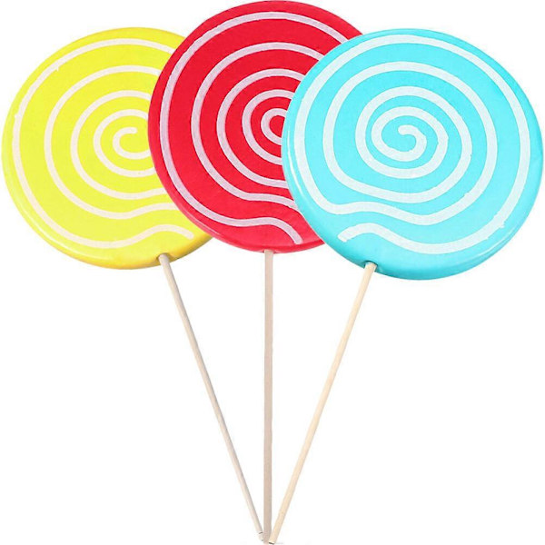 3 kpl Lollipop Rekvisiitta Väärennetty Lollipop Malli Sisustus Lasten Lelut Häät Valokuvarekvisiitta