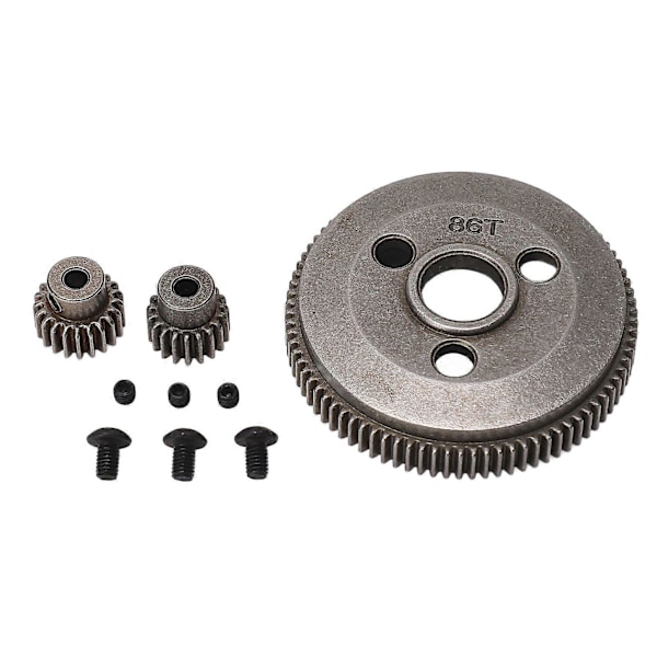 Spur Gear Metall Effektiv Overføring Lavt Støy 86T 21T 19T Pinjonger Gir Oppgraderingsdel for TRAXXAS 1/10 Slash 2WD RC Bil