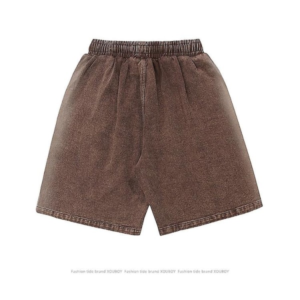 Pan -byxor Herr Retro Tide Brand Gör Gammaldags -mode Jeansshorts Män Och Kvinnor Color M