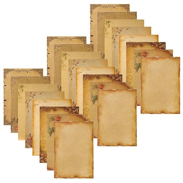 24 ark med retro brevpapir skrivepapir brevpapir for hilsen invitasjon