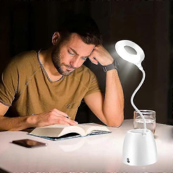 Penholder LED bordlampe justerbar lærebordslampe