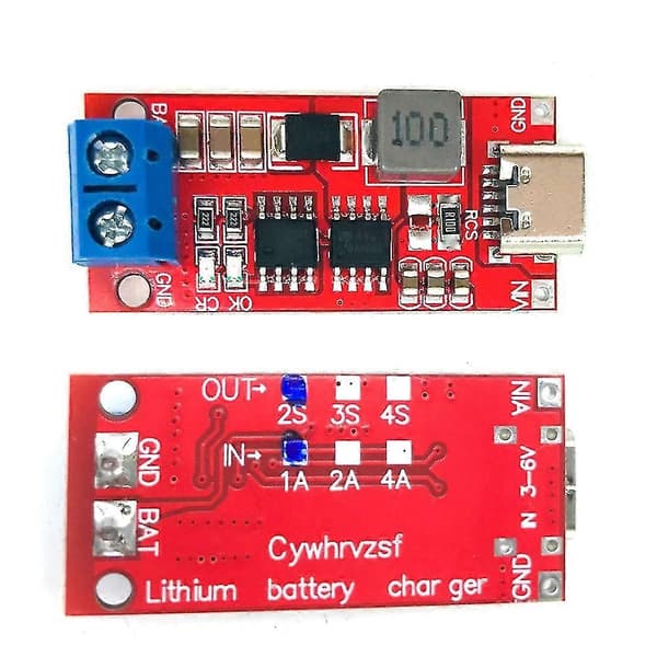 Type-c 2s 4a Boost Modul Polymer Litiumjonbatteri Laddningsmodul 18650 Litiumbatteri Laddning
